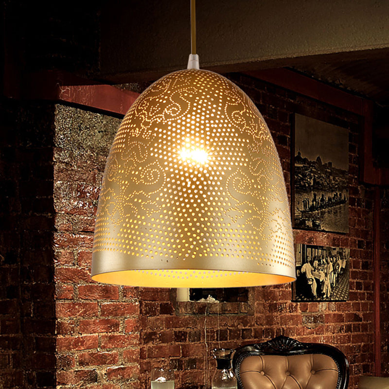 1 luce a forma di uovo leggera arabo nero arabo/ottone lampada a soffitto appesa al metallo per ristorante