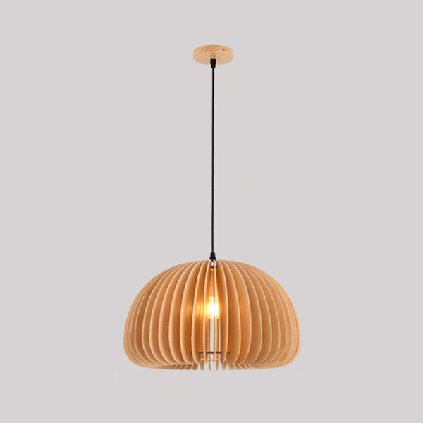 Massive Holzhängerlampe modern einfach einfach nach unten hängen hungehörig für Wohnzimmer Schlafzimmer