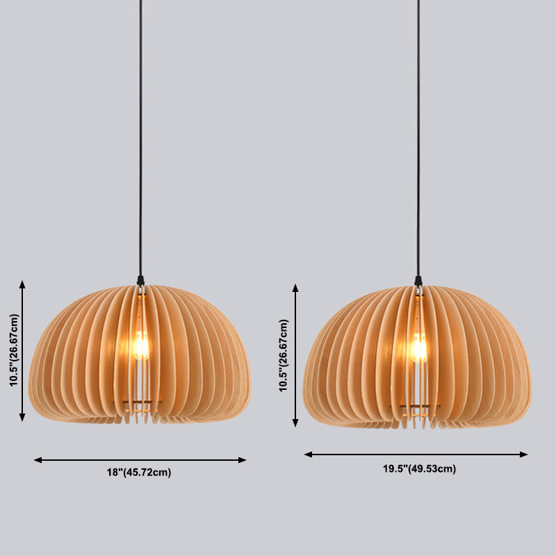 Massive Holzhängerlampe modern einfach einfach nach unten hängen hungehörig für Wohnzimmer Schlafzimmer