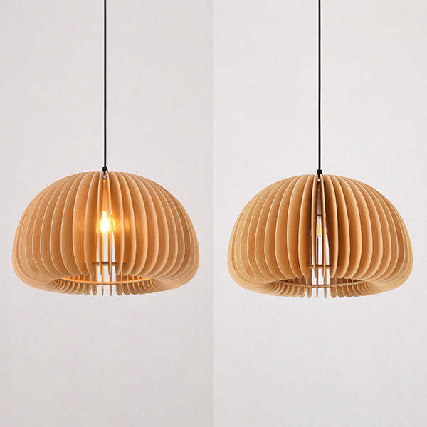 Massive Holzhängerlampe modern einfach einfach nach unten hängen hungehörig für Wohnzimmer Schlafzimmer