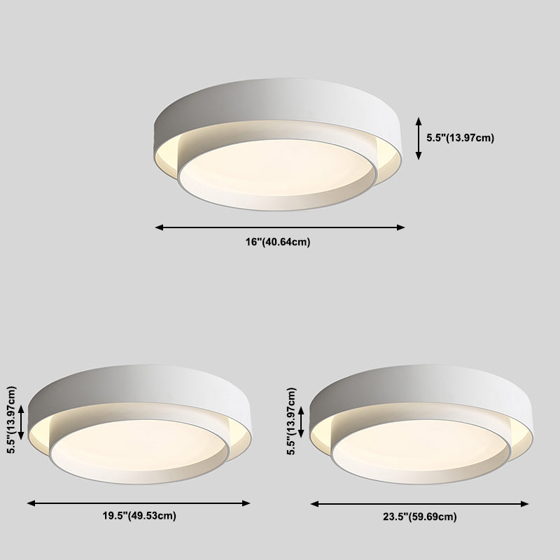 LED Round Shape Ceiling Light Fixture Modern Simple Flush Mount Lamp for Bedroom
