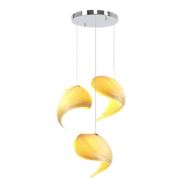 Lumo a sospensione in legno a forma di conchiglia Lampada sospesa per la caffetteria