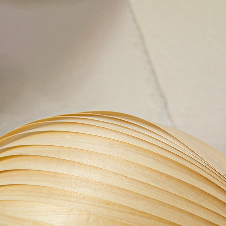 Lumo a sospensione in legno a forma di conchiglia Lampada sospesa per la caffetteria