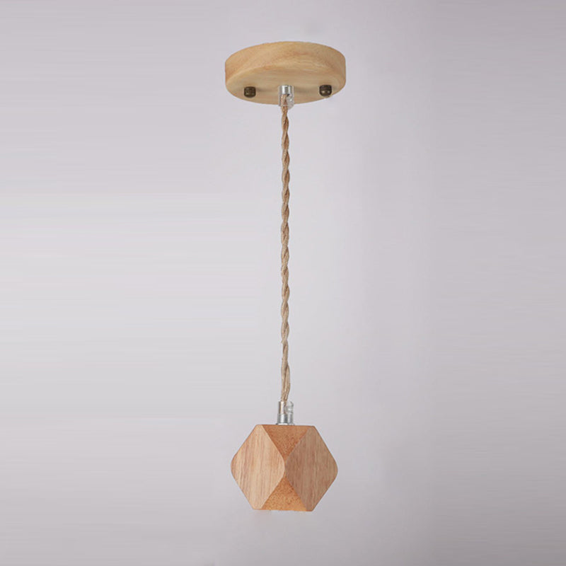 Offene Glühbirne hängende Licht nach unten Licht Holzhängung Licht für Wohnzimmer Schlafzimmer