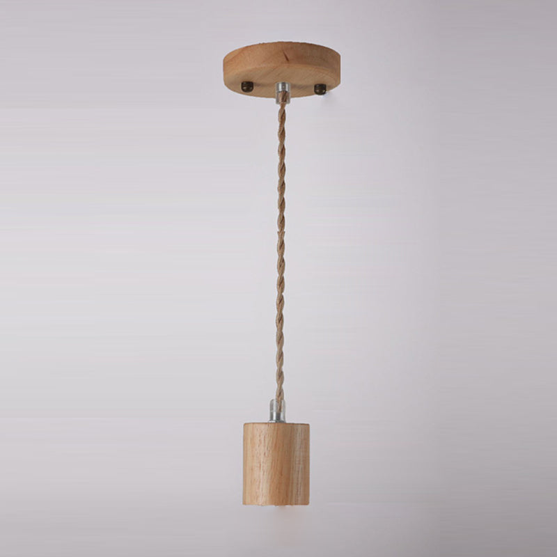 Offene Glühbirne hängende Licht nach unten Licht Holzhängung Licht für Wohnzimmer Schlafzimmer