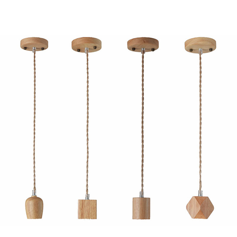 Offene Glühbirne hängende Licht nach unten Licht Holzhängung Licht für Wohnzimmer Schlafzimmer