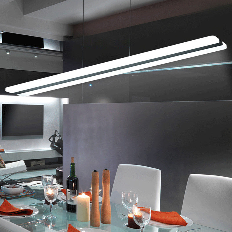 Long Strip LED Island Light moderniste suspendu suspendu pour le salon salle à manger salon