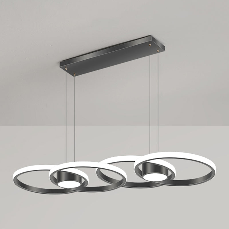 Einfachheit Ring geformtes Insel LED -LED Pendellicht für Wohnzimmer Esszimmer