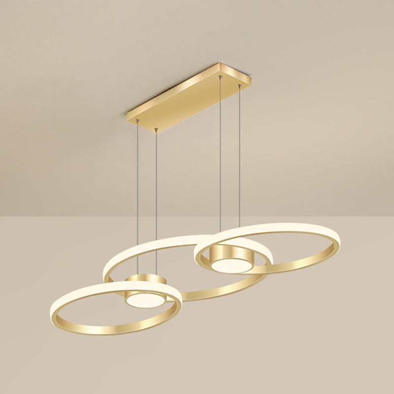 Einfachheit Ring geformtes Insel LED -LED Pendellicht für Wohnzimmer Esszimmer