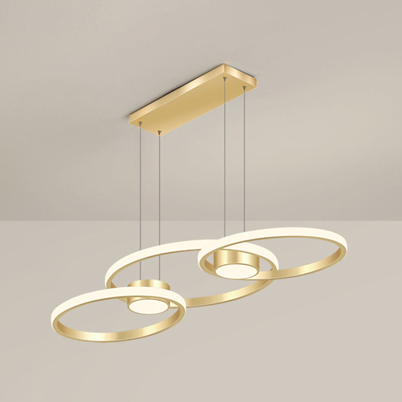 Einfachheit Ring geformtes Insel LED -LED Pendellicht für Wohnzimmer Esszimmer