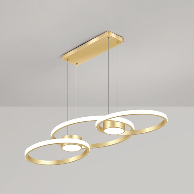 Einfachheit Ring geformtes Insel LED -LED Pendellicht für Wohnzimmer Esszimmer