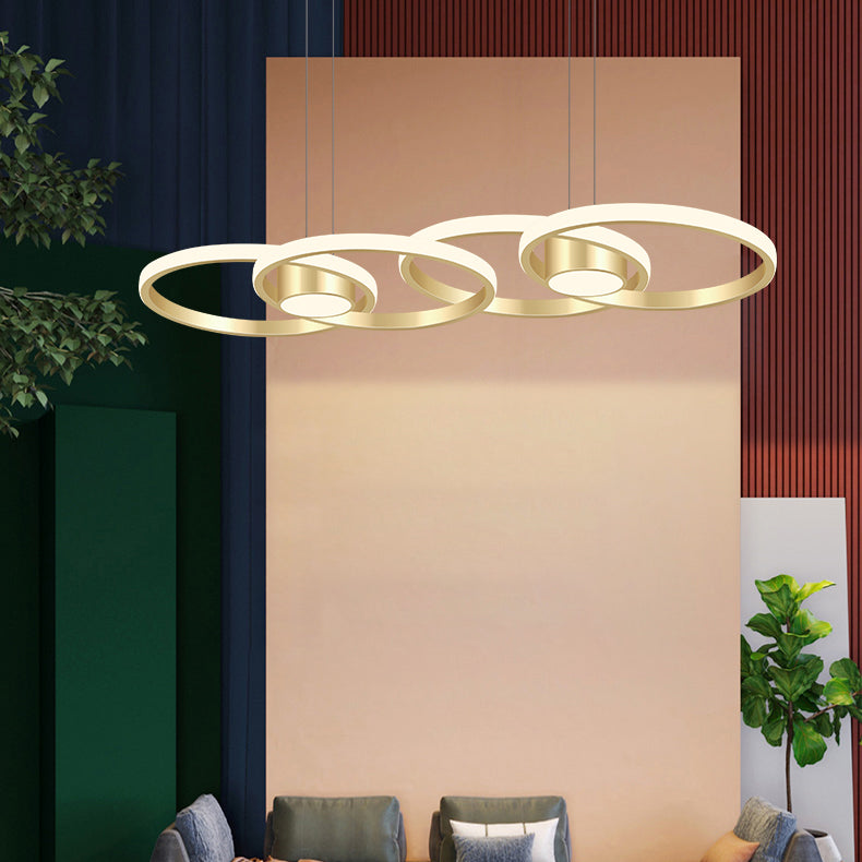 Einfachheit Ring geformtes Insel LED -LED Pendellicht für Wohnzimmer Esszimmer