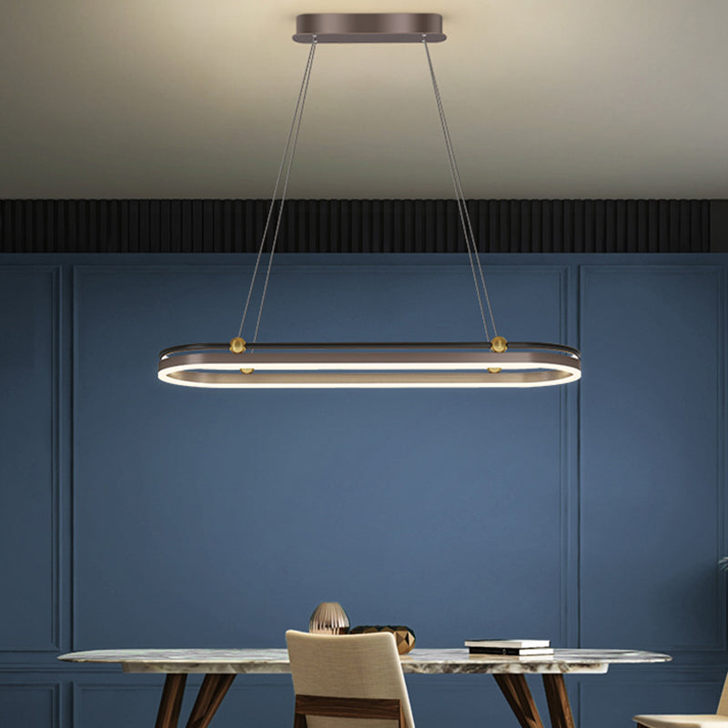 Geometric Contemporary Simple Island Light Acrylic Shade Hanging Light for Dining Room