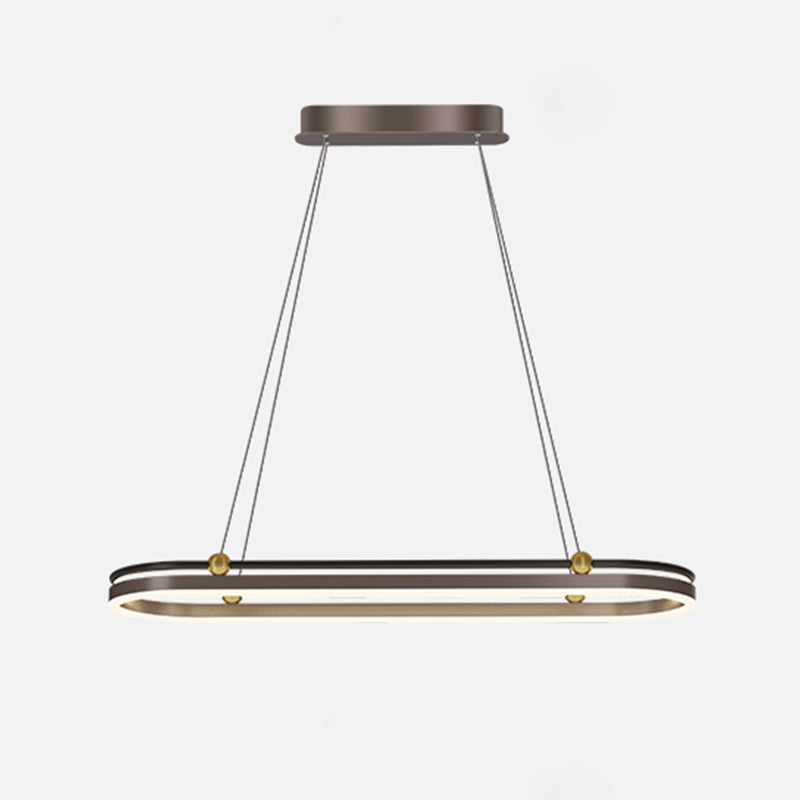 Geometric Contemporary Simple Island Light Acrylic Shade Hanging Light for Dining Room