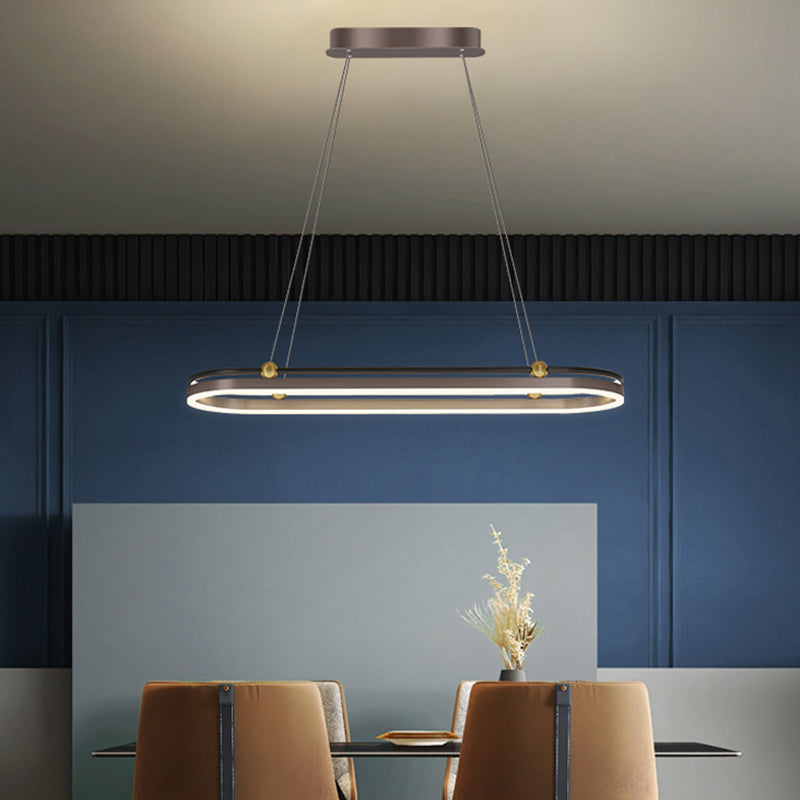 Geometric Contemporary Simple Island Light Acrylic Shade Hanging Light for Dining Room