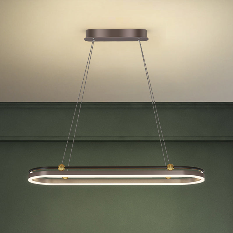 Geometric Contemporary Simple Island Light Acrylic Shade Hanging Light for Dining Room