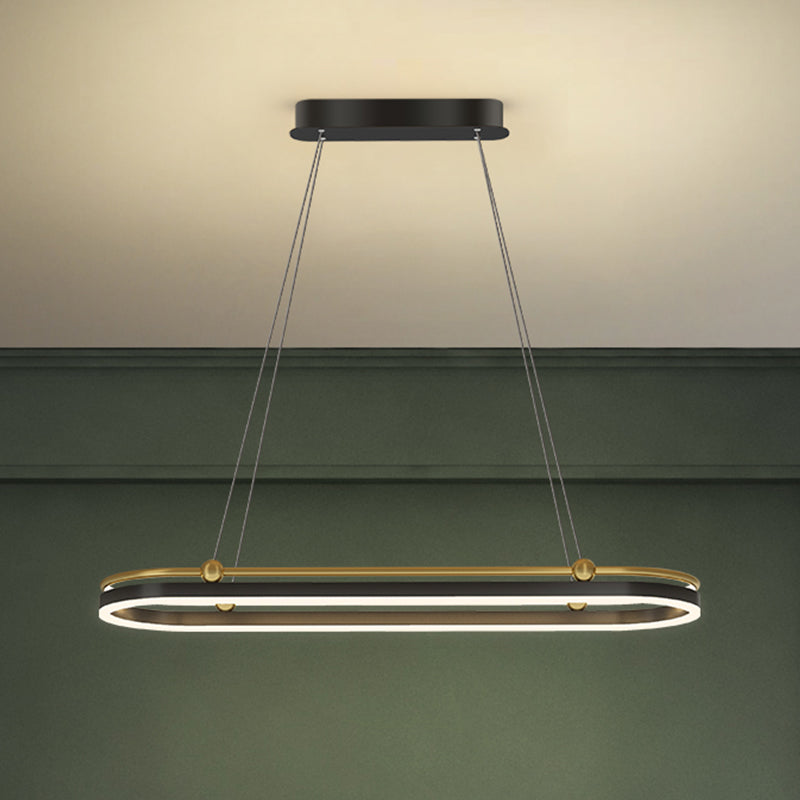 Geometric Contemporary Simple Island Light Acrylic Shade Hanging Light for Dining Room