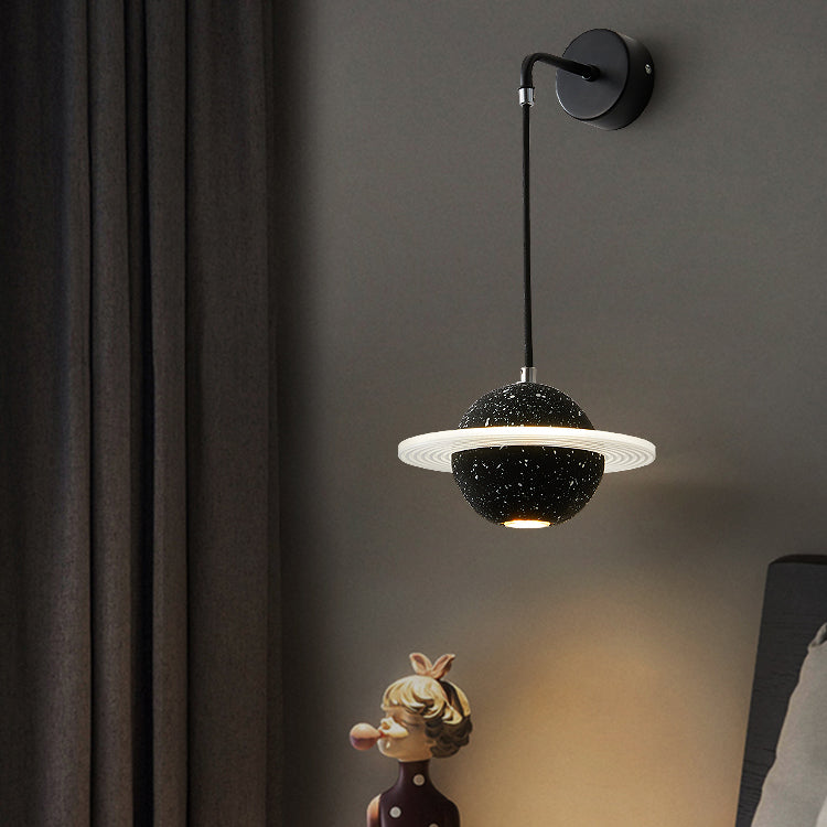 Zeitgenössische Wandleuchter moderner Zement Planet Boy Room Wandmontage Leuchte