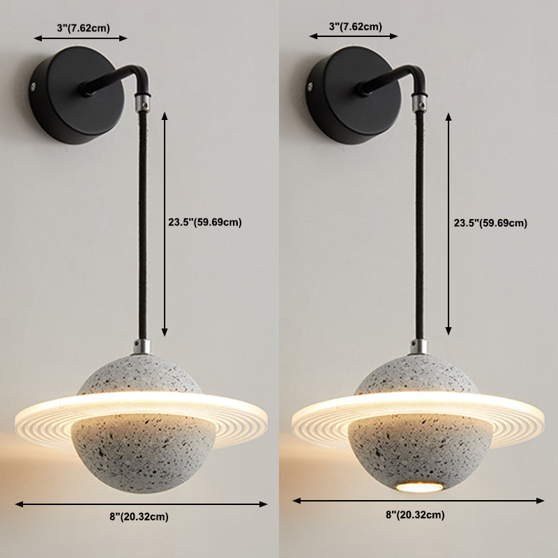 Zeitgenössische Wandleuchter moderner Zement Planet Boy Room Wandmontage Leuchte