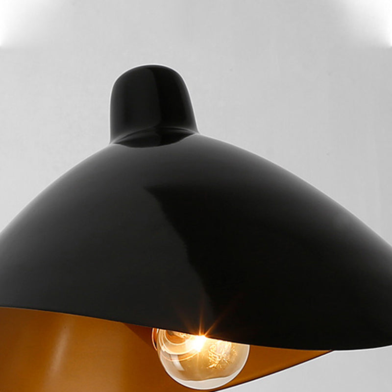 Zeitgenössische verstellbare Wandleuchten Einkopf -Schwarze Wandlampe für Schlafzimmer Wohnzimmer
