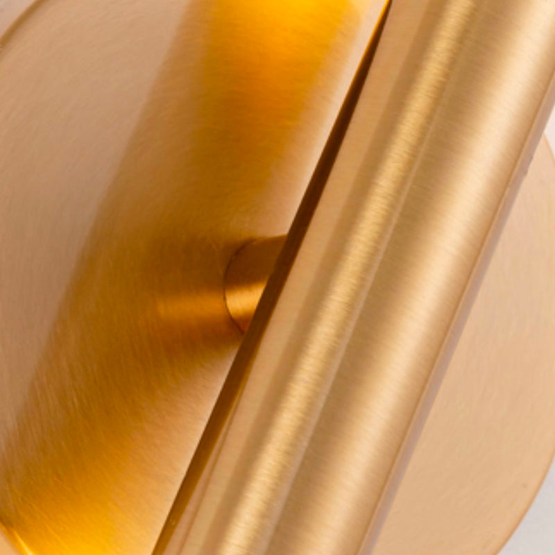 Nordic Style Strip Shape Sconce Light 2 Lights Wall Mount Lamp in Gold for Bedroom