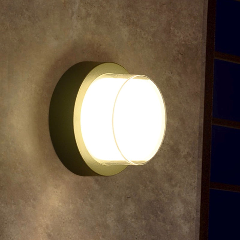 Traditional Flush Mount Lamp 1-Light Waterproof Flush Mount Light with White Glass Shade