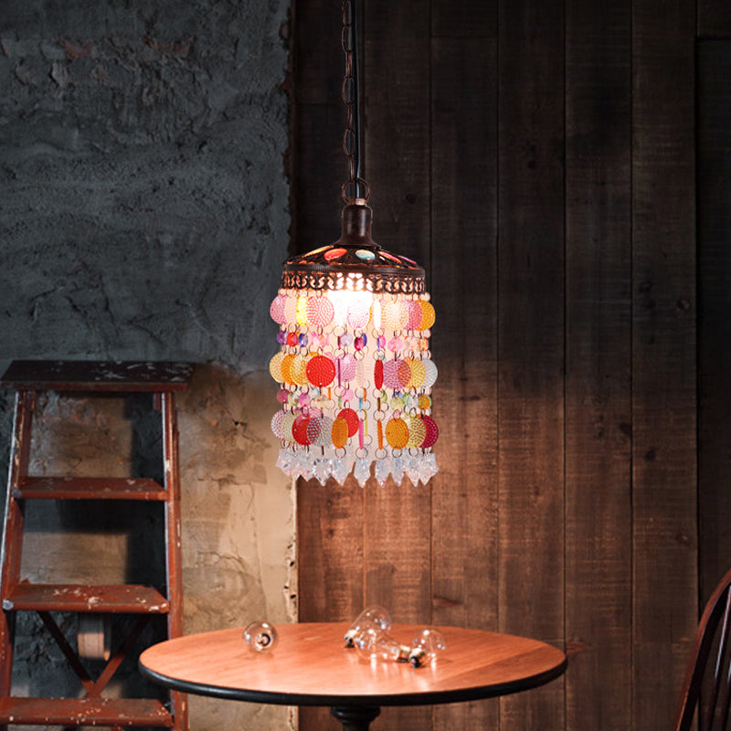 1 bol Cascade Pendulum Licht Vintage Rust Metal Opgehangen verlichtingsarmatuur voor restaurant
