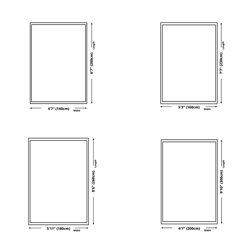 Gorgeous Carpet Funky Contrast Panel Area Rug Washable Polyester Non-Slip Carpet for Living Room