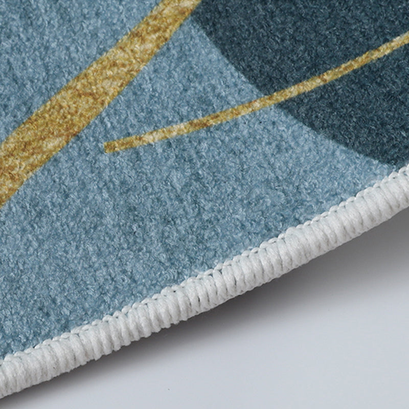 Black Modern Rug Blending Graphic Rug Non-Slip Backing Rug for Home Decoration