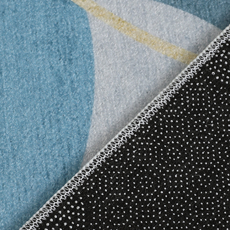 Black Modern Rug Blending Graphic Rug Non-Slip Backing Rug for Home Decoration