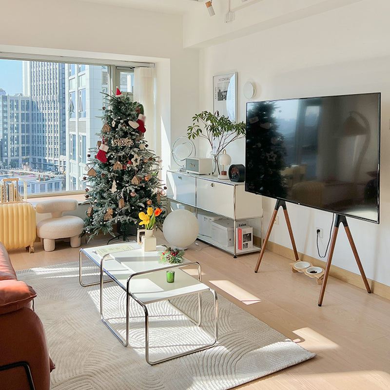 Modern Living Room Area Carpet Grey Solid Color Area Rug Polyester Non-Slip Backing Rug