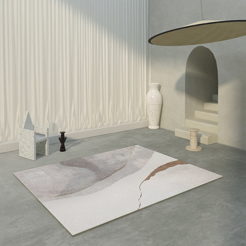 Grey Modern Rug Blending Graphic Rug Non-Slip Backing Rug for Drawing Room