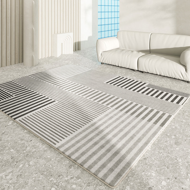 Simplicity Area Carpet Classical Indoor Rug Polyester Stain Resistant Area Rug for Living Room