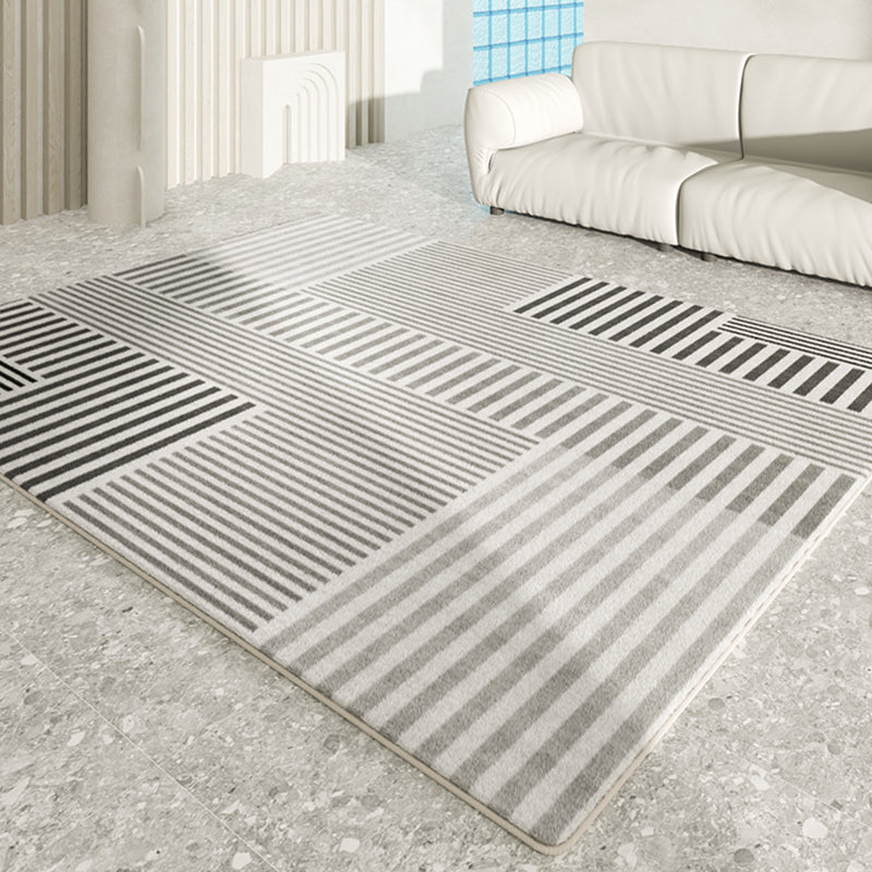 Simplicity Area Carpet Classical Indoor Rug Polyester Stain Resistant Area Rug for Living Room