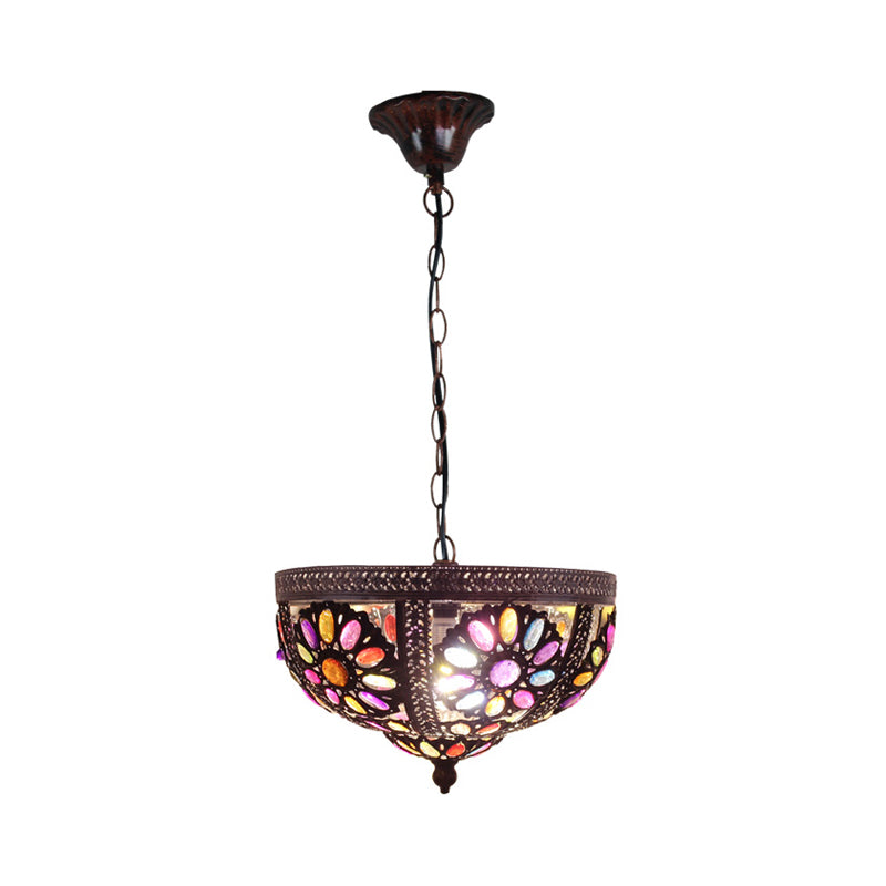 Ciotola ristorante kit luce kit art deco vetra 1 lampadina arrugginita