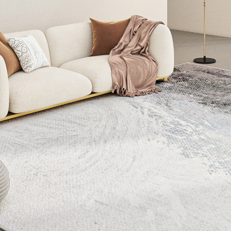 Light Gold Industrial Rug Polyester Graphic Rug Non-Slip Backing Rug for Living Room