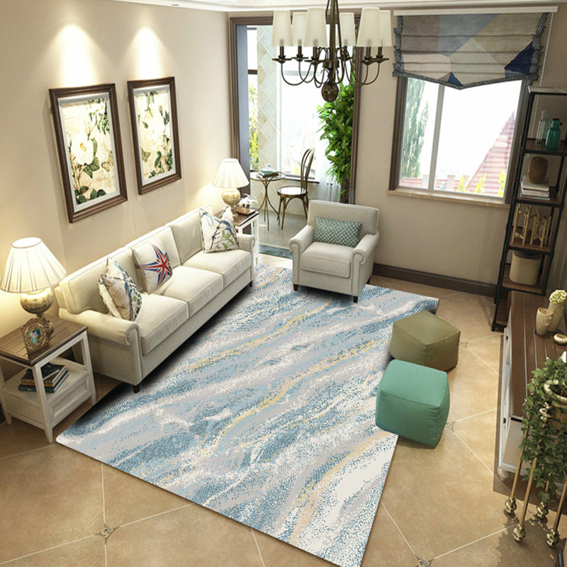 Simplicity Washable Carpet Modern Area Rug Polyester Stain Resistant Area Rug for Living Room