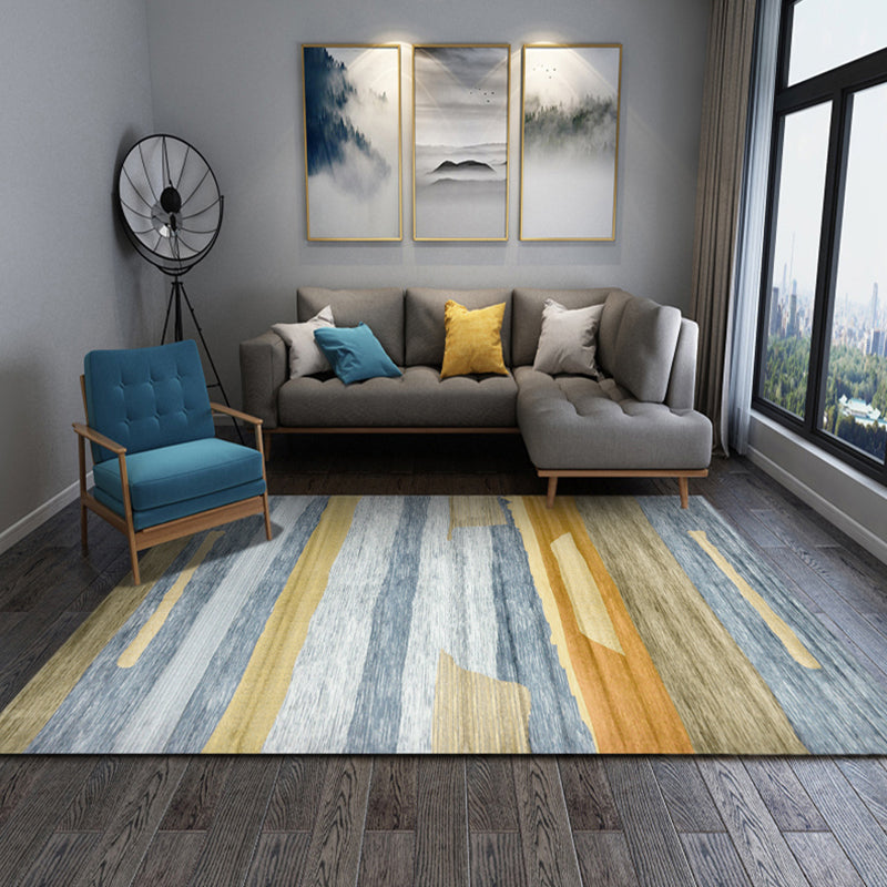 Simplicity Washable Carpet Modern Area Rug Polyester Stain Resistant Area Rug for Living Room