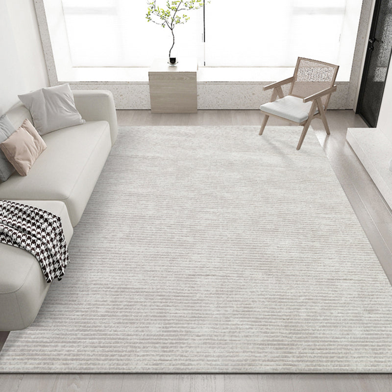 Zone de couleur unie moderne tapis en polyester gris tapis de soins faciles pour la décoration intérieure