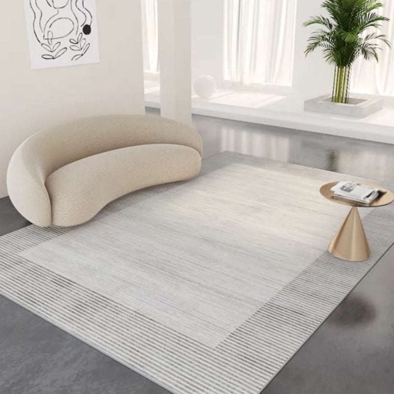 Khaki Modern Area Carpet Geometric Pattern Polyester Area Rug Non-slip Backing Rug for Living Room