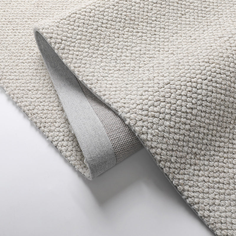 Grey Solid Color Area Rug Modern Polyester Area Carpet Easy Care Rug for Living Room