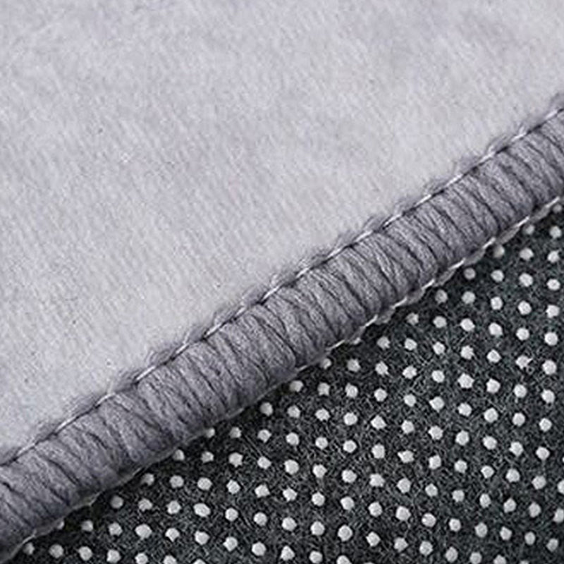 White Modern Rug Polyester Graphic Rug Non-Slip Backing Rug for Living Room