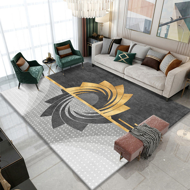 Light Graphic Modern Rug Polyester Triangle Rug Non-Slip Backing Rug for Living Room