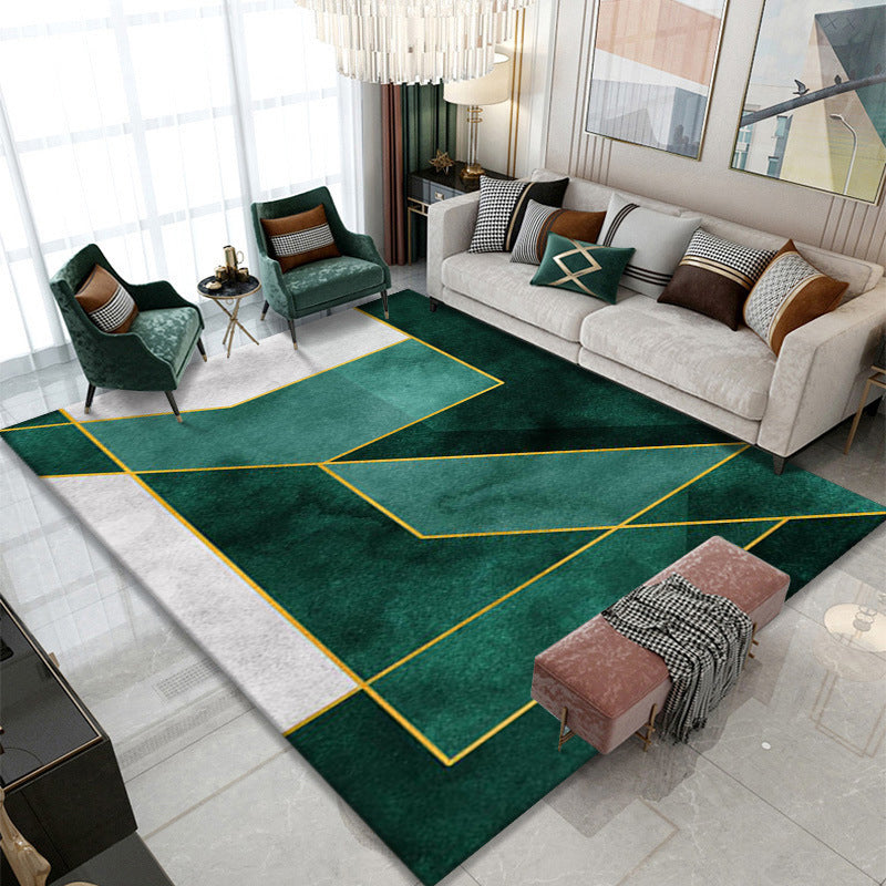 Light Graphic Modern Rug Polyester Triangle Rug Non-Slip Backing Rug for Living Room