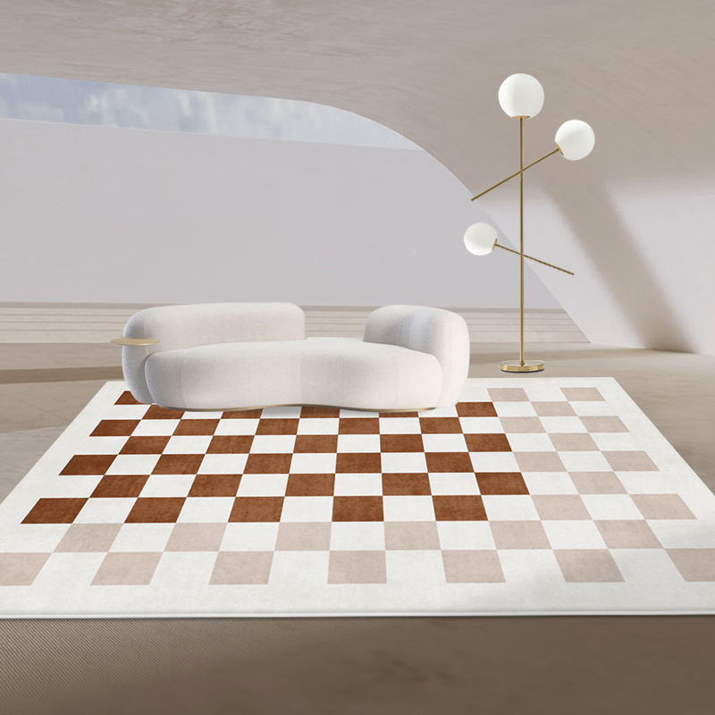 Light Green Carpet Polyester Geometric Area Carpet Non-Slip Backing Carpet for Home Decor