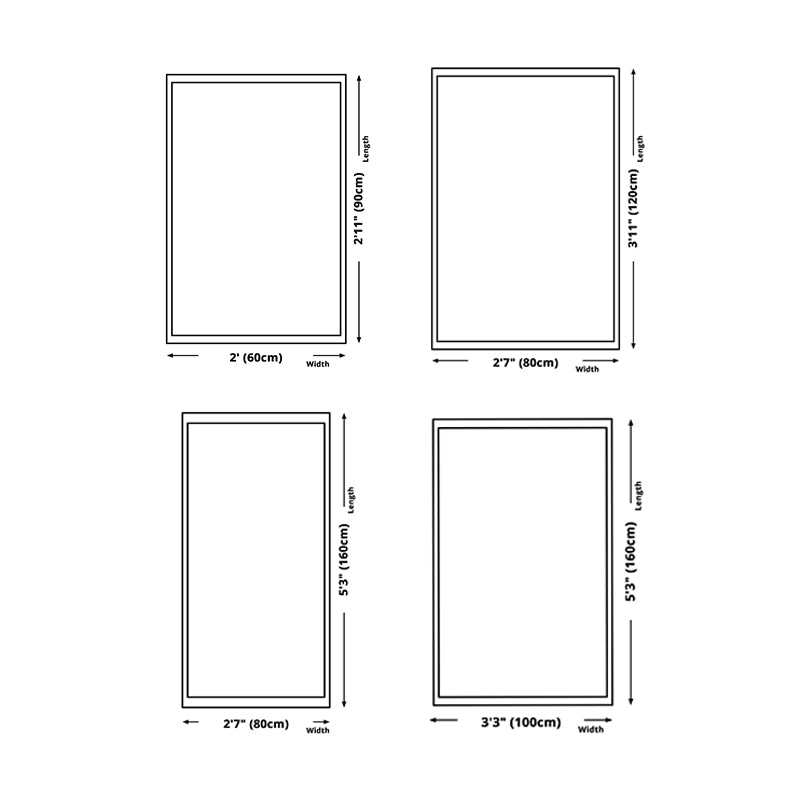 Light Green Carpet Polyester Geometric Area Carpet Non-Slip Backing Carpet for Home Decor