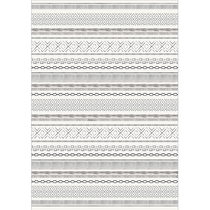 Beige Lijn Tapijten Polyester Modern Tapijt Non-Slip Backing Rug voor woonkamer