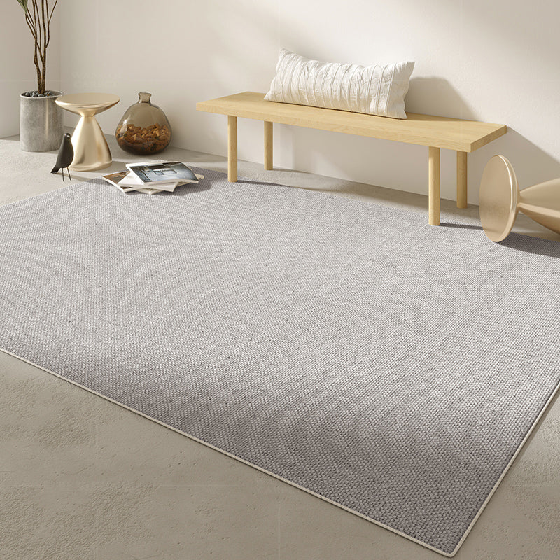 Modern Living Room Area Carpet Solid Color Polyester Area Rug Anti-Slip Easy Care Area Rug