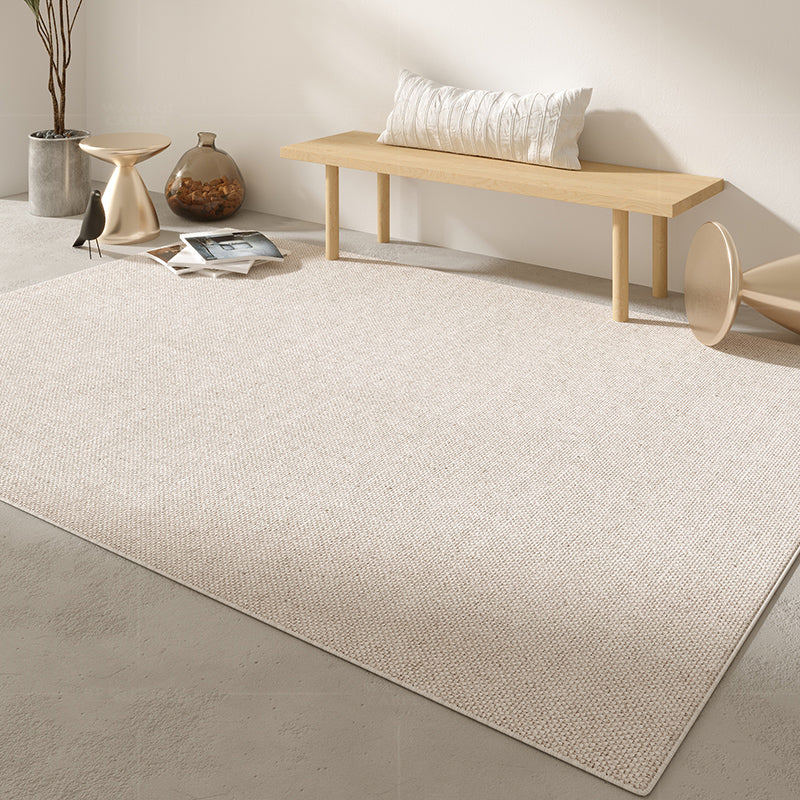 Modern Living Room Area Carpet Solid Color Polyester Area Rug Anti-Slip Easy Care Area Rug