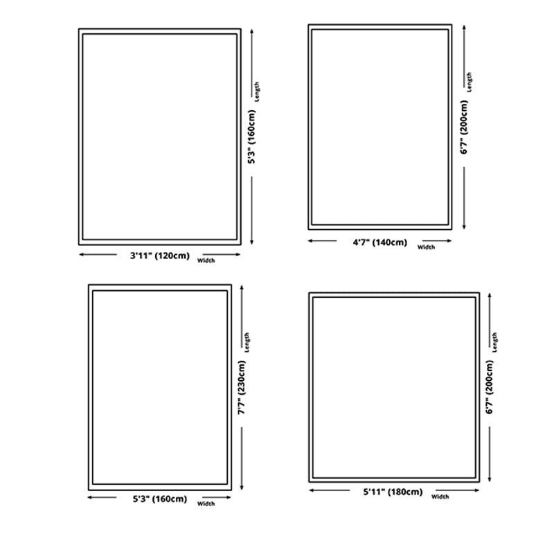 Light Yellow Modern Indoor Rug Polyester Graphic Rug Non-Slip Backing Rug for Living Room